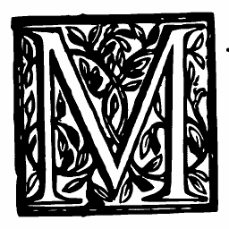 Foliate initial M