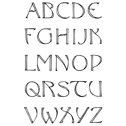 Art nouveau roman capitals