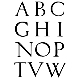 Classical roman capitals