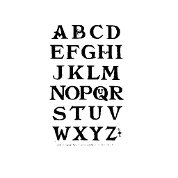 Bold gothic capitals