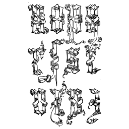 Figured gothic initials
