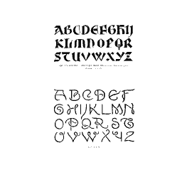 Art nouveau alphabet