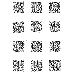 Foliate decorated initials 01