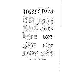 Old style date numerals