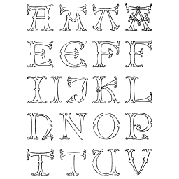 Outlined decorated capitals