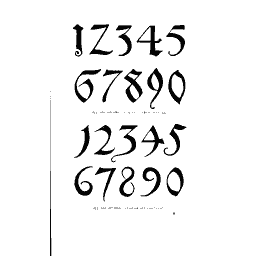 Drawn numerals in two weights