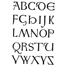 Light uncial capitals
