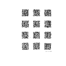 Square foliate initials