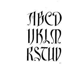 Heavy drawn capitals