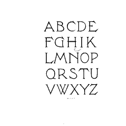 Fine drawn roman capitals