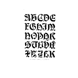 Heavy blackletter capitals
