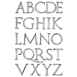 Wide roman capitals