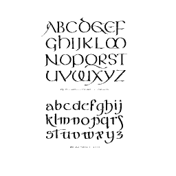 Light gothic alphabet