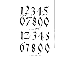 Gothic numeral rows