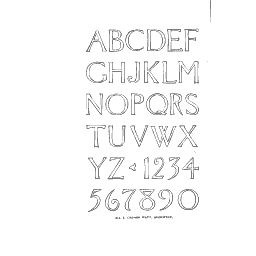 Light gothic capitals with numerals