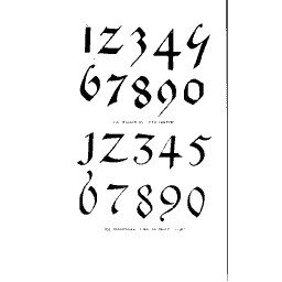 Drawn numeral rows