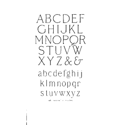Light roman alphabet