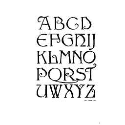 Drawn nouveau capitals