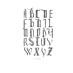 Fine gothic capitals