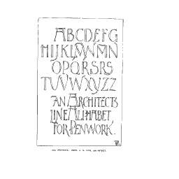 Architect's line alphabet