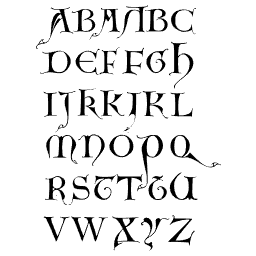 Mixed uncial alphabet