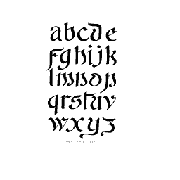 Rounded gothic lowercase
