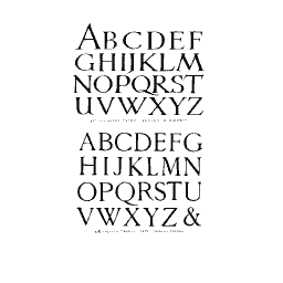 Two roman capital alphabets 01