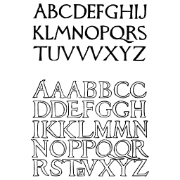 Roman capitals with variants