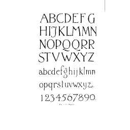Roman alphabet with figures
