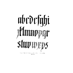 Broad blackletter lowercase