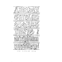 Outlined gothic letter bands