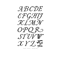 Sloped italic capitals