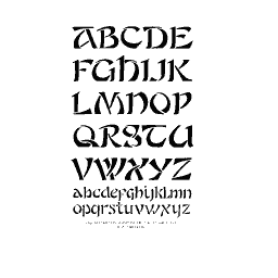 Bold drawn alphabet
