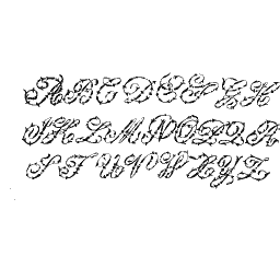 Script capitals A to Z