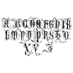 Foliate gothic capitals