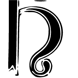Swash blackletter h