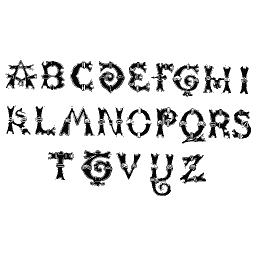 Spiked lombardic capitals