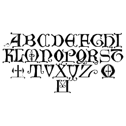 Uncial capitals A to Z