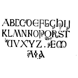 Roman and uncial capitals A to Z
