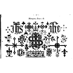 Sacred monograms and crosses - The Book of Ornamental Alphabets, Ancient and Medieval - 1862