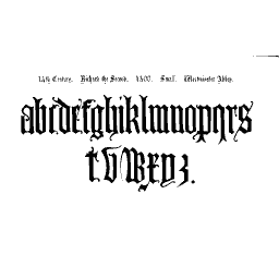 Small gothic lowercase