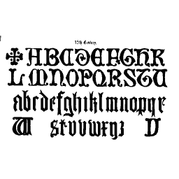 Gothic capitals and lowercase - The Book of Ornamental Alphabets, Ancient and Medieval - 1862