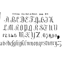 Alphabet with numerals - The Book of Ornamental Alphabets, Ancient and Medieval - 1862