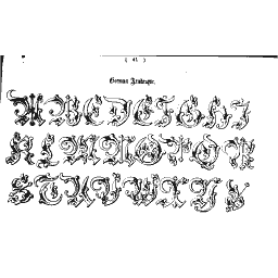 Arabesque capitals alphabet - The Book of Ornamental Alphabets, Ancient and Medieval - 1862