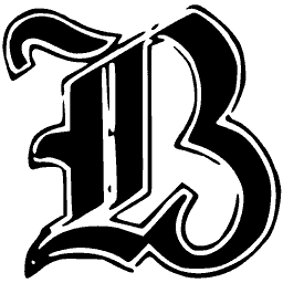 Outlined blackletter B