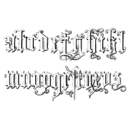 Flourished blackletter lowercase