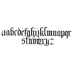 Blackletter lowercase a to z 03