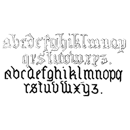 Two gothic lowercase alphabets 01