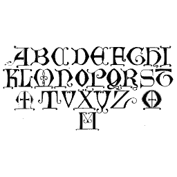 Uncial capitals A to Z