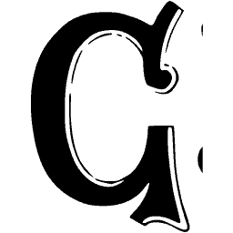 Outlined lombardic G